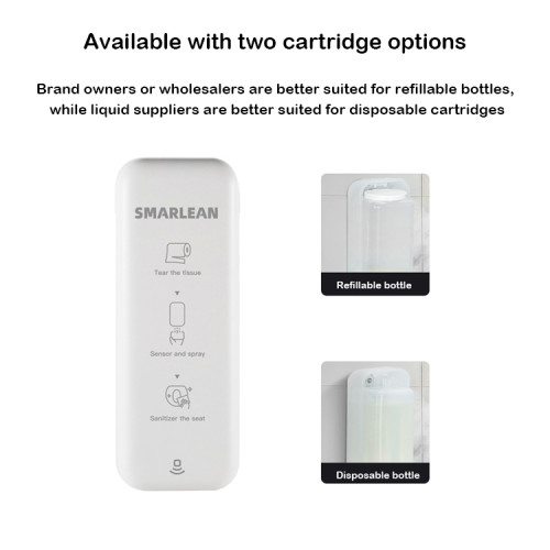 Smarlean HF1 Commercial Toilet Seat Sanitizer Dispenser — Automatic-Operated