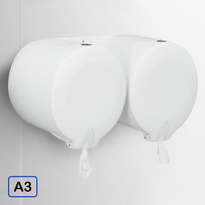 A3 Dual-Roll Center-Pull Toilet Paper Dispenser | Durable & Low-Maintenance