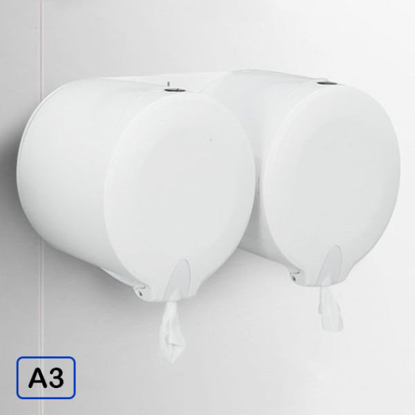 A3 Dual-Roll Center-Pull Toilet Paper Dispenser | Durable & Low-Maintenance