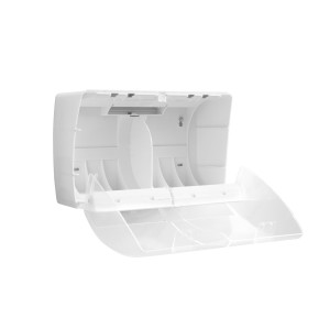 Smarlean A7 Dual-Roll Coreless Toilet Paper Dispenser – Commercial & Home Use with Storage Shelf