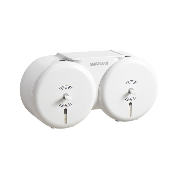 Smarlean A6 Double Roll Center Pull Toilet Paper Dispenser | Commercial High Capacity Tissue Dispenser | Smarlean