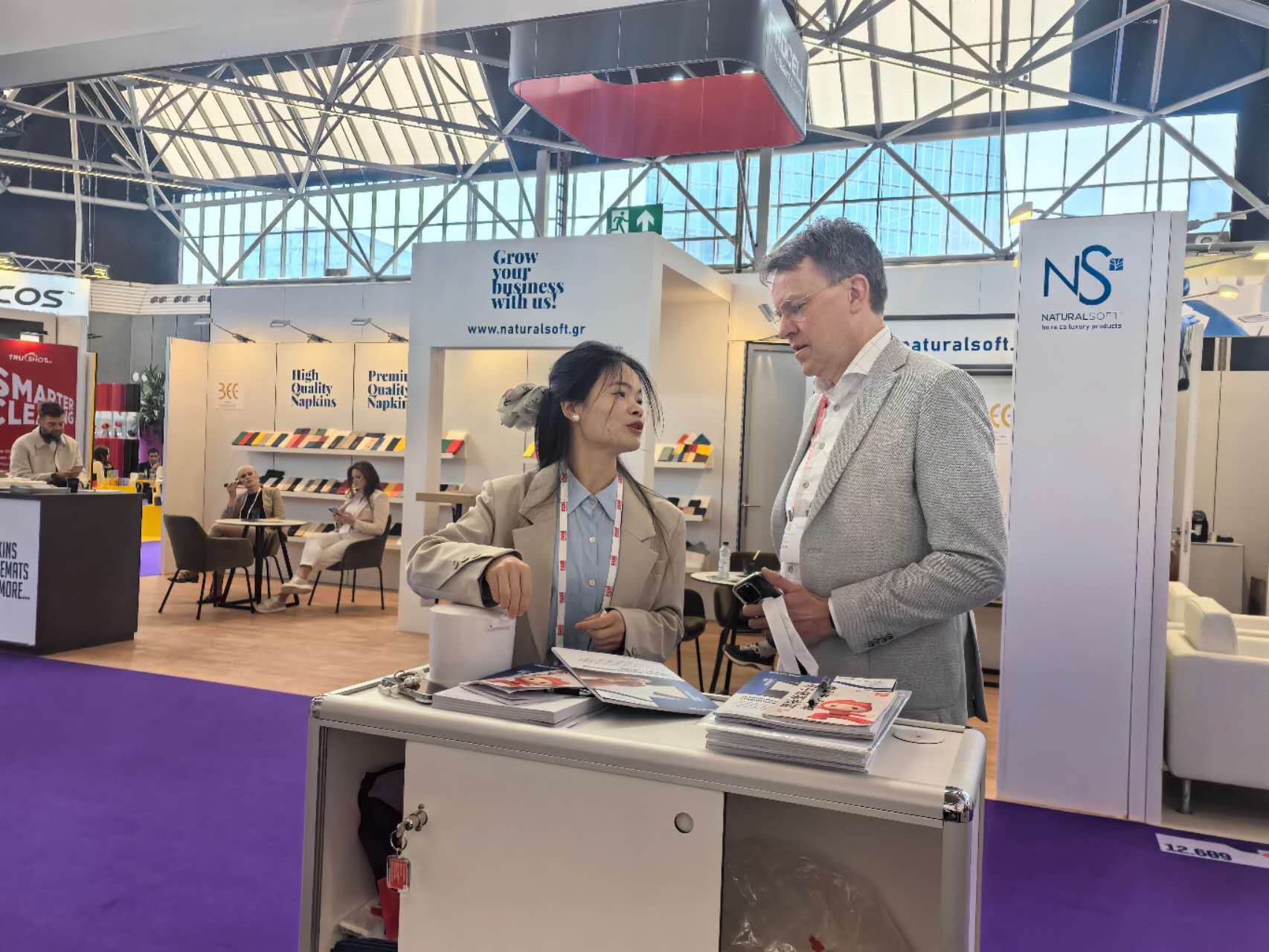 meeting clients at trade show