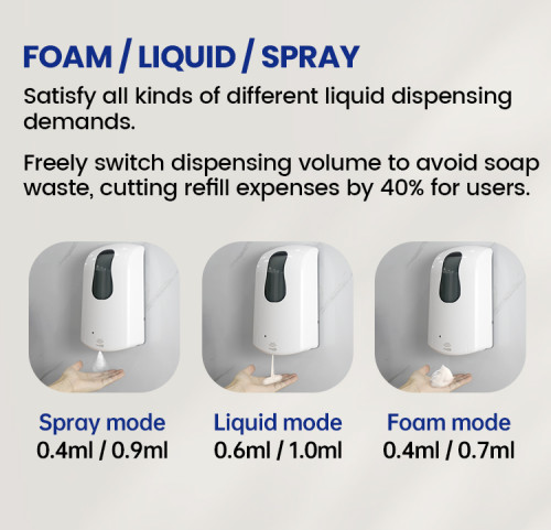 Smarlean Factory OEM Wall Mount Commercial Healthcare Touchless Sensor Hand Liquid Foam Soap Dispenser Automatic