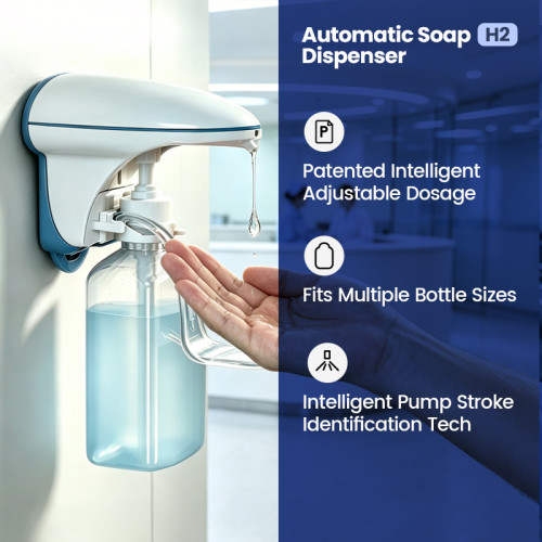 Commercial Hospital Automatic Soap Dispenser | Medical Touchless Hygiene H2