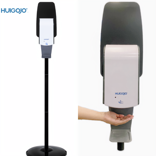 Aluminum floor stand for hand sanitizer dispenser with automatic dispenser floor standing