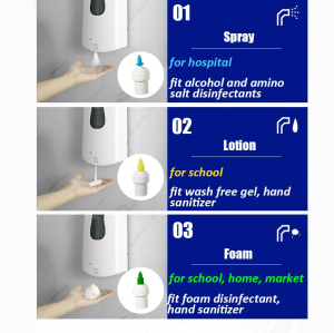 Plastic ABS Wall Mounted Tounchless Automatic Hand Wash Dispenser Commercial 1000ml Refill Infrared Sensor No Touch Hand Sanitizing Dispenser Liquid Foam Soap Dispenser