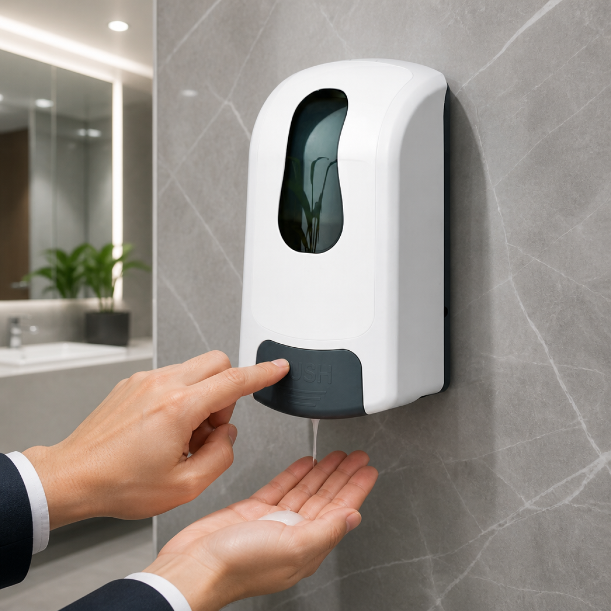 Custom Wall Mounted Hand Sanitizer Wash Soap Dispenser | Commercial Restroom Use