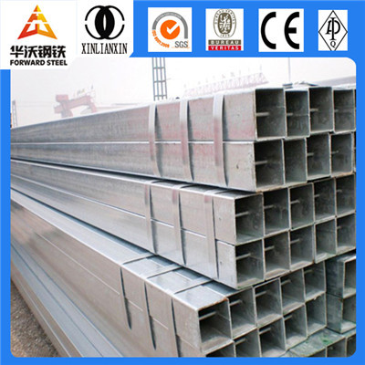 Q345 Hot Rolled 70x70mm Square Galvanized Steel Pipe / Tube