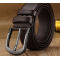 Anti-nickel pin buckle men's black/brown belt italy girdles