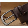 Anti-nickel pin buckle men's black/brown belt italy girdles