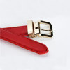 Red women stitched slimming pu belts