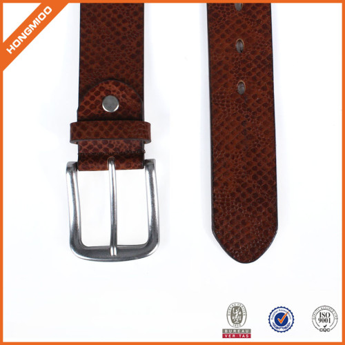 Men's Vegetable Leather Belt With Adjustable Prong Buckle Belt Brown Belt