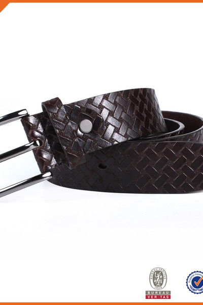 Manufacturer Adjustable Belt Leather Belt in Special Pattern With Prong Buckle