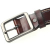 Brown Black Men's Belt Genuine Leather Can Be Adjustable With Pin Buckle