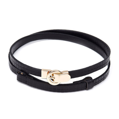 Women's Cowskin Embossed Leather Casual Dress Fashion Belt Dressing Belt