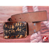 New Brazilian Style Full Grain Thick Leather Wooden Buckle Lady Belt