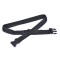 Black Fashion Travel Money Belt with Plastic Military Cobra Buckle