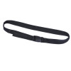 Black Fashion Travel Money Belt with Plastic Military Cobra Buckle