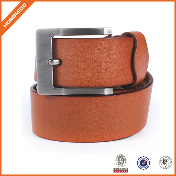 Hotsale Brown Leather Wide Waist Belt for Women With Prong Buckle