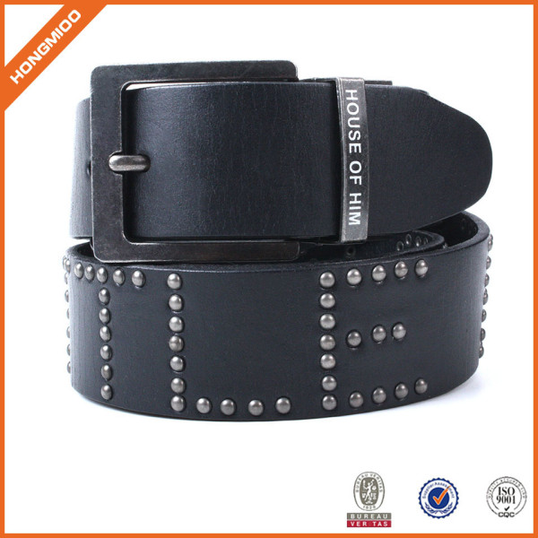 High Quality Black Genuine Leather Belt