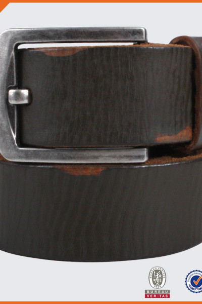 Topest Quality Full Grain Genuine Leather Belt With Single Prong Buckle