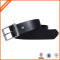 Men's 100% Leather Jeans Belt with Stitch Design and Prong Buckle
