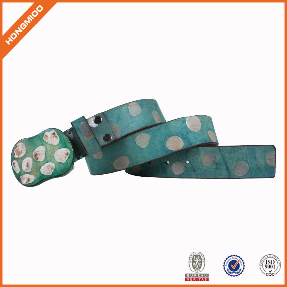 Competitive Women Wide Waist Leather Belt With Belt Buc... detail