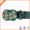Competitive Women Wide Waist Leather Belt With Belt Buckle Wooden