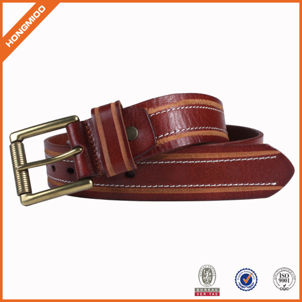 Men's 100% Italian Cow Leather Belt Men With Anti-Scratch Buckle Customized Package