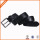 Black Waist Belt PU Leather Casual Belt With Single Prong Buckle