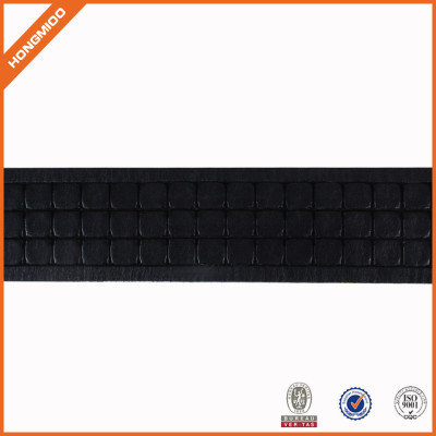 Black Waist Belt PU Leather Casual Belt With Single Prong Buckle