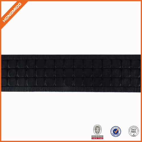 Black Waist Belt PU Leather Casual Belt With Single Prong Buckle