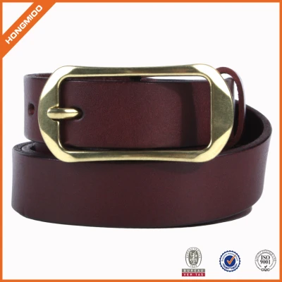 Formal design Wholesale Mens Vegetable Leather Belt With Single Prong Buckle