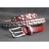 Women's Punk Rock Biker Metal Studded Revit Genuine Cowhide Leather Belt