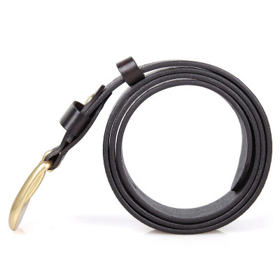 Men's Classic Logo Belt Casual Dress with Single Prong Buckle for Jeans Khakis