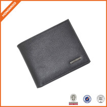 Hot Sell Classic Slim Bifold Men Saffiano Leather Wallet With Gold Sutd