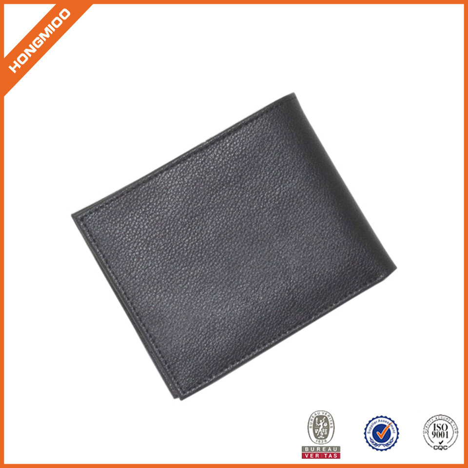 Hot Sell Classic Slim Bifold Men Saffiano Leather Wallet With Gold Sutd - Detail
