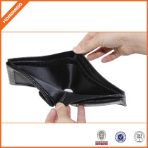 Hot Sell Classic Slim Bifold Men Saffiano Leather Wallet With Gold Sutd