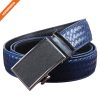 Blue Strap Men's Ratchet Belt Genuine Leather Braided Belt