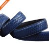 Blue Strap Men's Ratchet Belt Genuine Leather Braided Belt