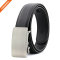 Classic Design Men's Ratchet Belt Silver Coating Genuine Split Leather Strap