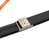 Leisure Style Top Layer Leather Ratchet Strap Automatic Alloy Buckle