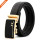 Customized Men Real Cow Leather Belt With Durable Gold-plated Automatic Buckle