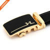 Customized Men Real Cow Leather Belt With Durable Gold-plated Automatic Buckle