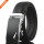 Black Slide Buckle Ratchet Leather Dress Belt For Men Adjustable Click Belt