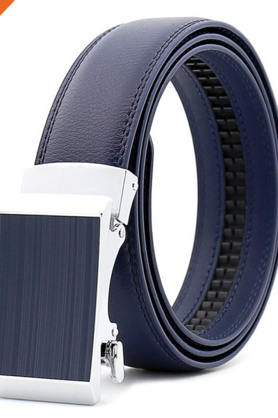 Hongmioo Comfortable Click Belt Genuine Leather Ratchet Belt for Men