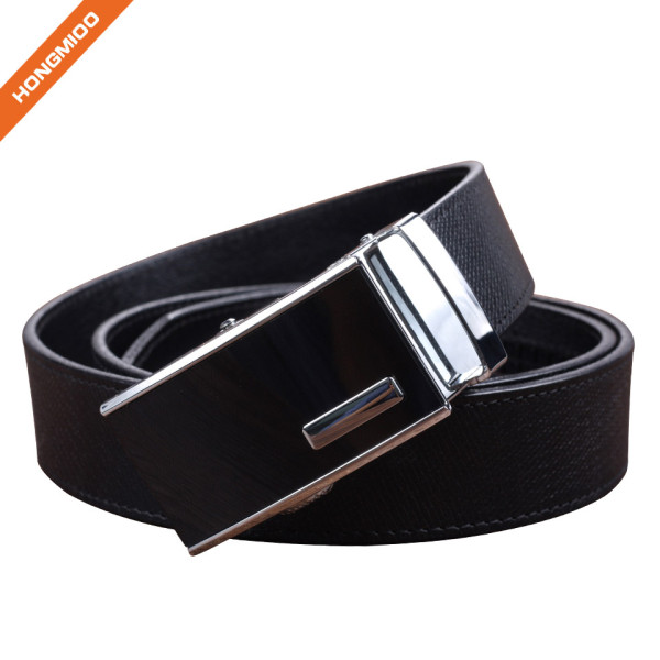 Hongmioo HA-029 Black Split Leather Automatic Buckle Ratchet Belt