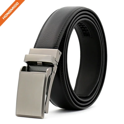 Hongmioo TB1482 Black Custom Texture Mens Blank Alloy Buckle Genuine Leather Mens Belt