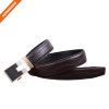HA-021 Hongmioo Zinc Alloy Buckle Men's Split Brown Leather Ratchet Belt