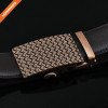 Hongmioo TB1492 Classic Antique Automatic Buckle Mens Ratchet Black Brown Belt